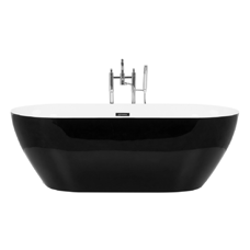 Badewanne freistehend schwarz oval 150 x 75 cm CARRERA