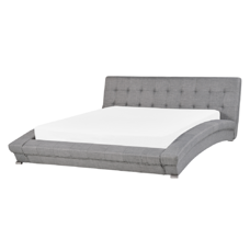 Wasserbett Polsterbezug grau 160 x 200 cm LILLE