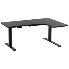 Schreibtisch rechtsseitig schwarz 160 x 110 cm elektrisch höhenverstellbar DESTIN II