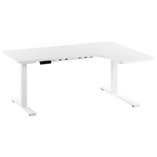 Schreibtisch rechtsseitig weiss 160 x 110 cm elektrisch höhenverstellbar DESTIN II