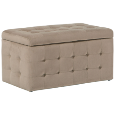 Hocker mit Stauraum Samtstoff hellbraun MICHIGAN