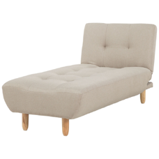 Chaiselongue Polsterbezug beige verstellbar ALSTEN