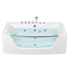 Whirlpool Badewanne weiss rechteckig 170 x 85 cm BARRANCA