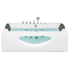 Whirlpool Badewanne weiss rechteckig mit LED 170 x 80 cm HAWES