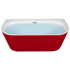 Badewanne rot oval 170 x 80 cm HARVEY