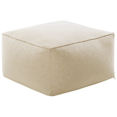 Pouf Leinenoptik beige 50 x 30 cm MUKKI