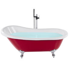 Badewanne freistehend rot oval 153 x 77 cm CAYMAN