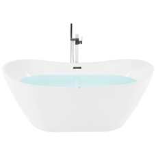 Whirlpool Badewanne freistehend weiss oval mit LED 180 x 85 cm ANTIGUA