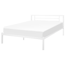 Metallbett weiss Lattenrost 140 x 200 cm CUSSET