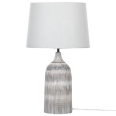 Tischlampe grau 66 cm Trommelform GEORGINA