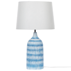 Tischlampe blau 66 cm Trommelform GEORGINA