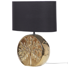 Tischlampe gold 48 cm Trommelform KHERLEN