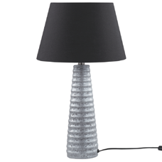 Tischlampe Keramik silber 58 cm Kegelform VILNIA