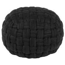 Pouf Samtstoff schwarz 45 x 35 cm HOPA