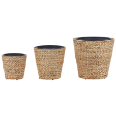 Blumentopf 3er Set Wasserhyazinthe natur PLAKA