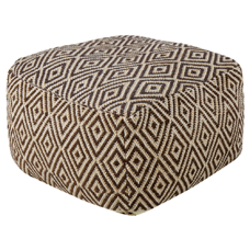 Pouf beige / braun 60 x 60 cm MANISA