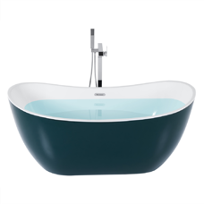 Badewanne freistehend blaugrün oval 170 x 77 cm ANTIGUA