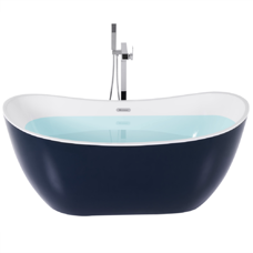 Badewanne freistehend marineblau oval 170 x 77 cm ANTIGUA