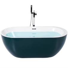 Badewanne freistehend blaugrün oval 170 x 80 cm NEVIS