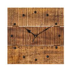 Holzuhr Wanduhr 30x30cm Holz Wohnzimmer lautlos quadratisch aus Mangoholz massiv