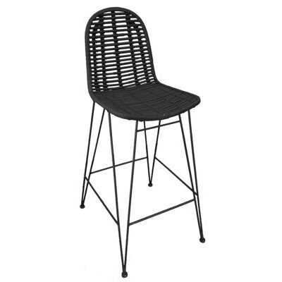 Barhocker RATTAN schwarz