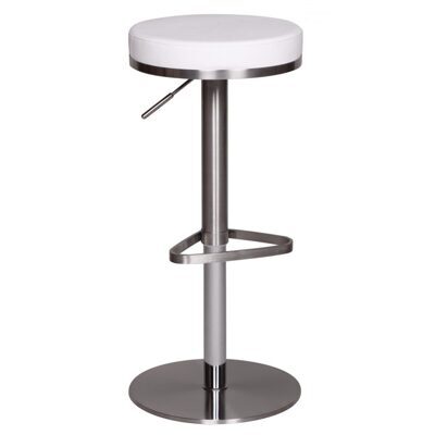 Barhocker KHON KAEN höhenverstellbar drehbar drehbar höhenverstellbar 81cm - 90cm weiss