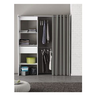 Kleiderschrank CHICAGO Weiss-Basalt