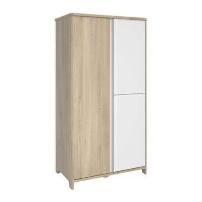 Kleiderschrank SACHA Eiche Bocage-Weiss