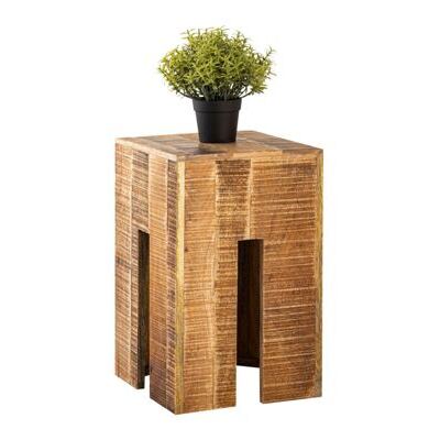 Hocker quadratisch 28 x 45 x 28 cm Blumenhocker Blumensäule Sitzhocker Beistelltisch Mangoholz