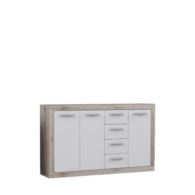 Sideboard BACCIO Weiss-Sandeiche