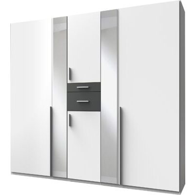 Kleiderschrank ODESSA Weiss-Graphit