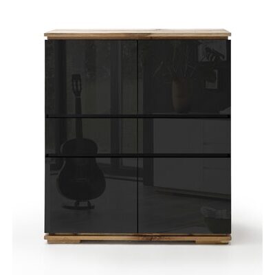 Highboard CHIARO Schwarz Hochglanz