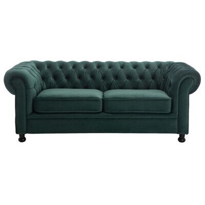 3-Sitzer CHESTERFIELD Velvet green