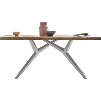 Esstisch TOPS & TABLES Mango massiv-Eisen antiksilber