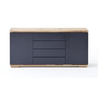 Sideboard CHIARO Schwarz Hochglanz