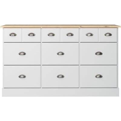 Sideboard NOLA 046 weiss-braun