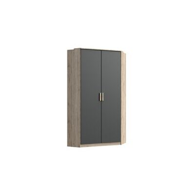 Eck-Kleiderschrank TIGRE San Remo Eiche-Graphit