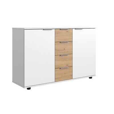 Sideboard GIBRALTAR Weiss-Artisan Eiche