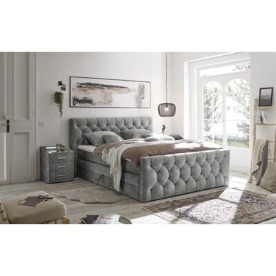 Boxspringbett CASHFIELD 8 Salvador 14 grey