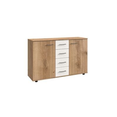 Sideboard PAMELA Plankeneiche-Weiss