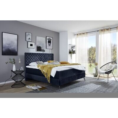 Boxspringbett LA MAISON blau