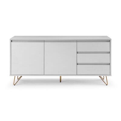 Sideboard LEUWILIANG Weiss-goldfarben