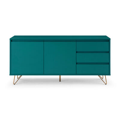 Sideboard LEUWILIANG blau-goldfarben