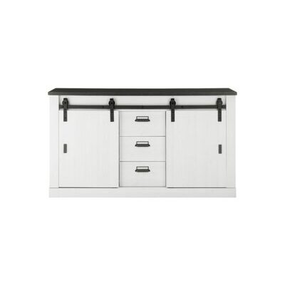 Sideboard SHERWOOD Pinie weiss-Anthrazit