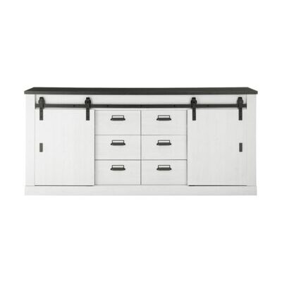 Sideboard SHERWOOD Pinie weiss-Anthrazit