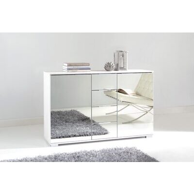 Sideboard EASY PLUS C Weiss-Spiegel