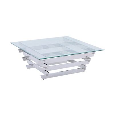 Couchtisch C84-80 transparent-verchromt