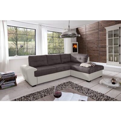 Wohnlandschaft mit Funktion BURNER weiss-mud