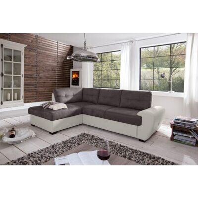 Wohnlandschaft mit Funktion BURNER weiss-mud