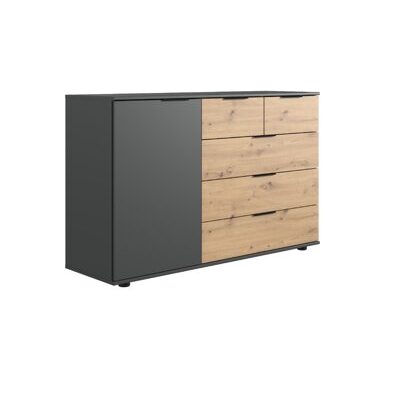 Sideboard GIBRALTAR Graphit-Artisan Eiche